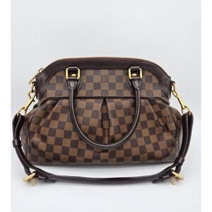 Authentic Louis Vuitton Damier Ebene Trevi PM #4332M